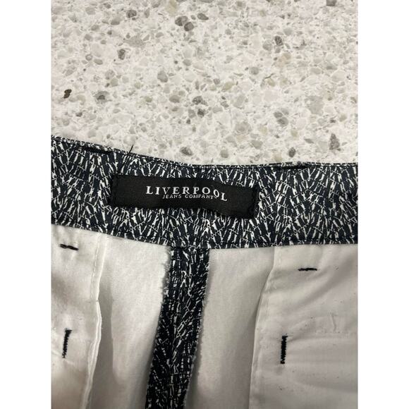Liverpool Jeans Co pants chinos women's 2 white black gray geographic pattern - Picture 8 of 15